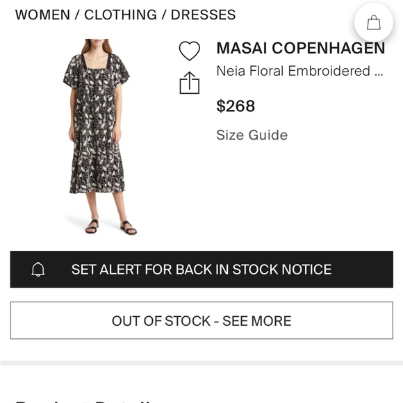 NWT Masia Copenhagen Nela Maxi dress Bomuld Cotton square romantic embroidering - Picture 16 of 16